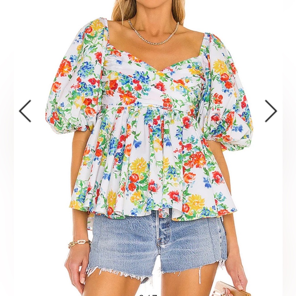 Caroline Constas Brie Floral Top